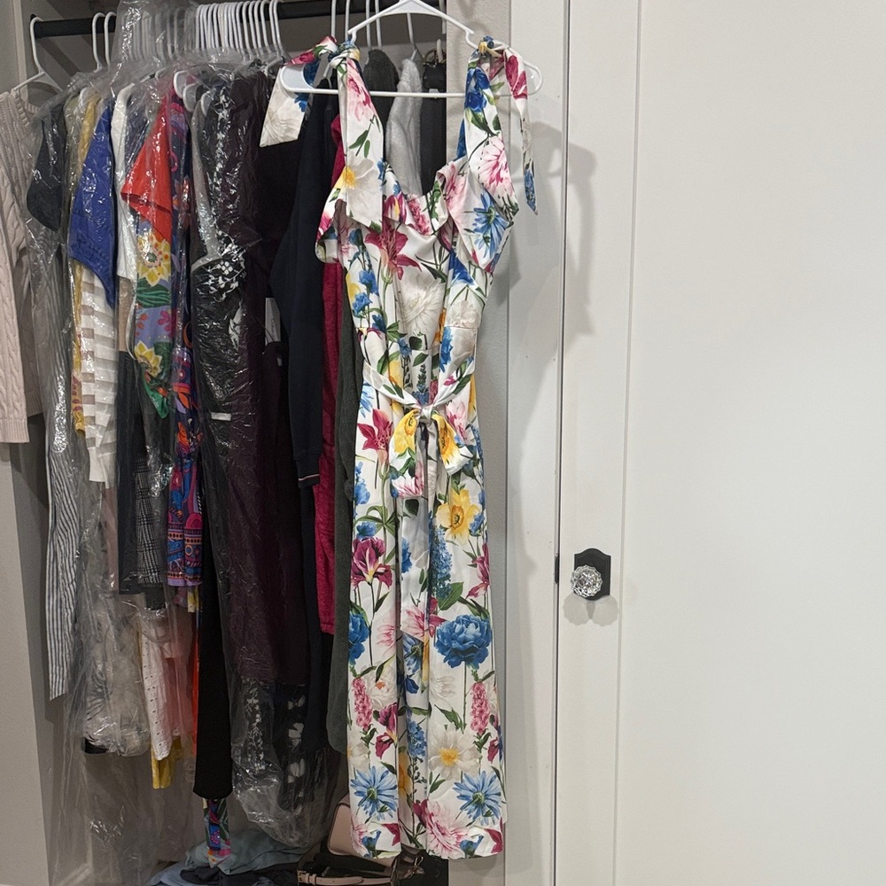 Floral Anne Klein Sleeveless Dress with Belt 12